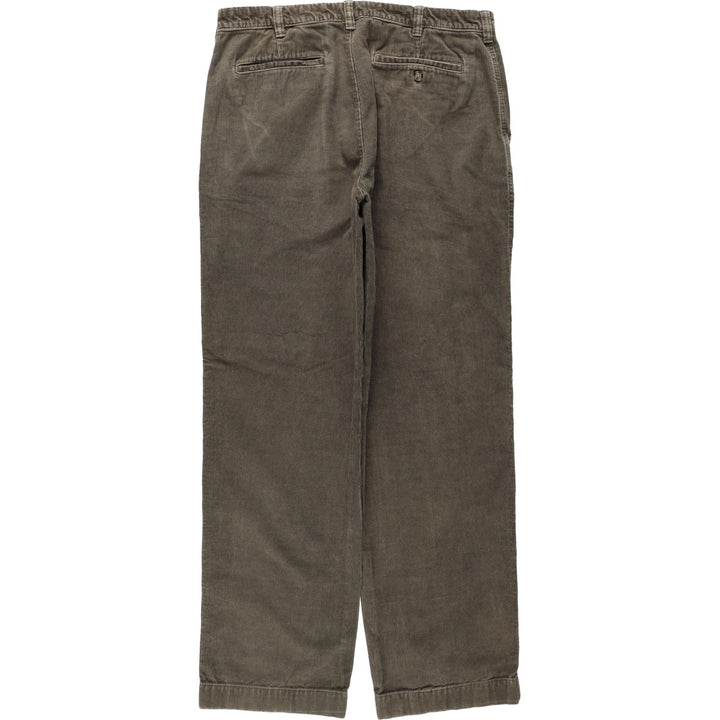 90s-00'S L.L.Bean DOUBLE L NATURAL FIT Corduroy Pants, Men's W36 (approx.), Vintage cotton Khaki type brown Vintage Second Hand