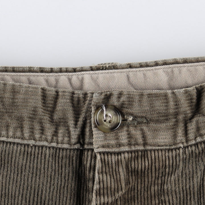 90s-00'S L.L.Bean DOUBLE L NATURAL FIT Corduroy Pants, Men's W36 (approx.), Vintage cotton Khaki type brown Vintage Second Hand