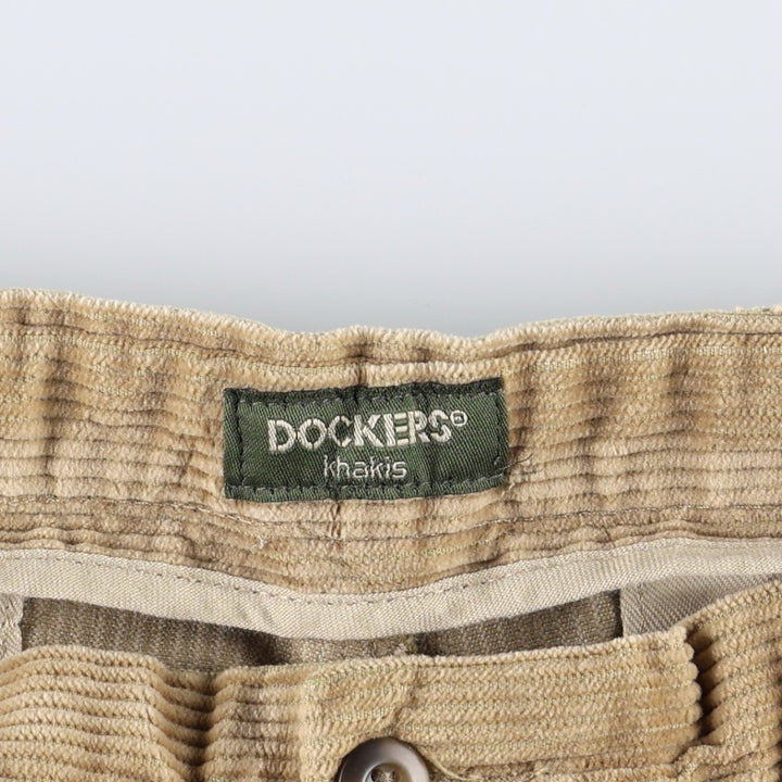 1990'S Dockers Khakis Corduroy Pants, Men's Size W34 (approx.), Vintage cotton Beige type Vintage Second Hand