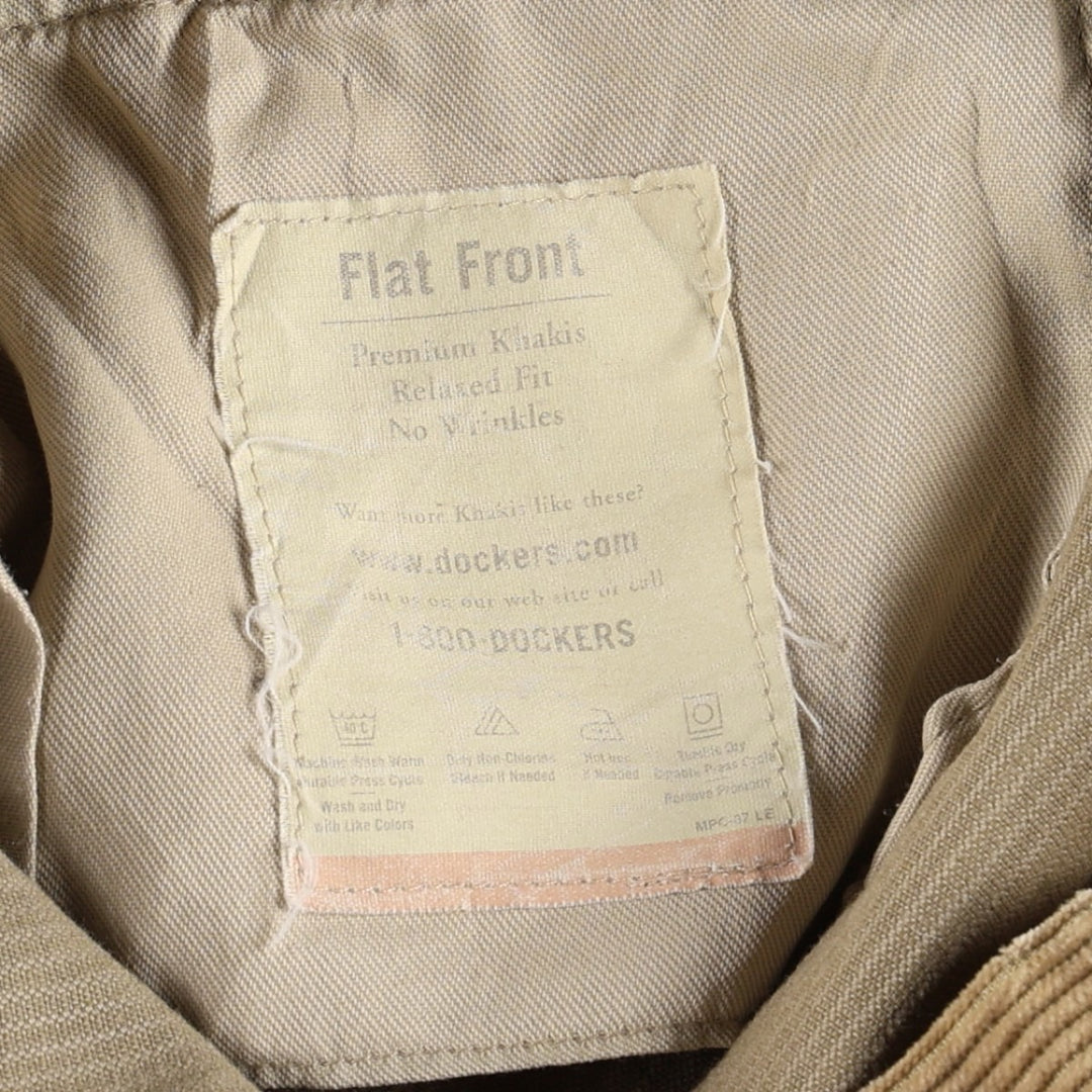 1990'S Dockers Khakis Corduroy Pants, Men's Size W34 (approx.), Vintage cotton Beige type Vintage Second Hand