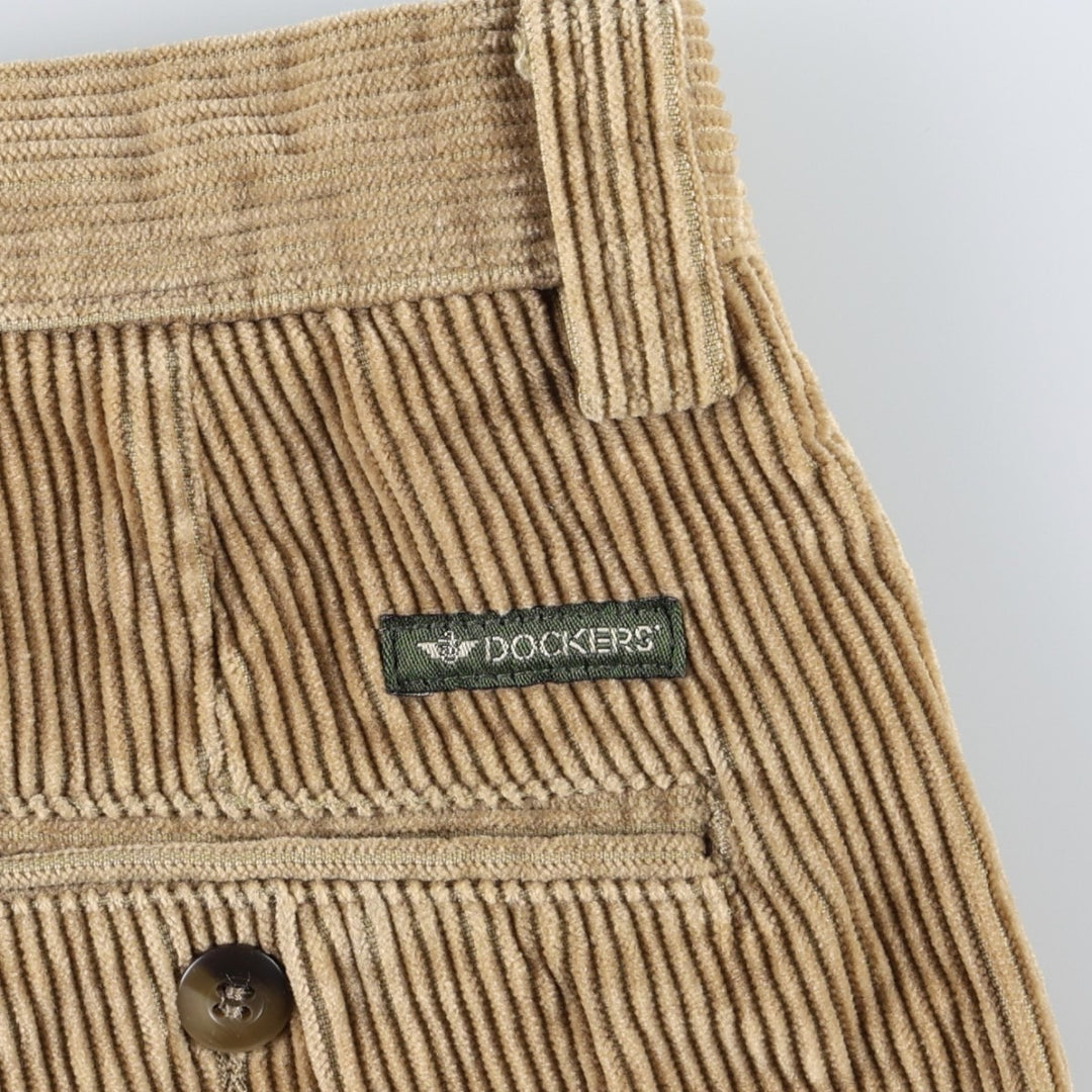 1990'S Dockers Khakis Corduroy Pants, Men's Size W34 (approx.), Vintage cotton Beige type Vintage Second Hand