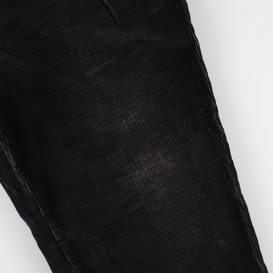Ralph Lauren Chaps Two-pleat Corduroy Pants Men's Size 34 cotton black type Vintage Second Hand