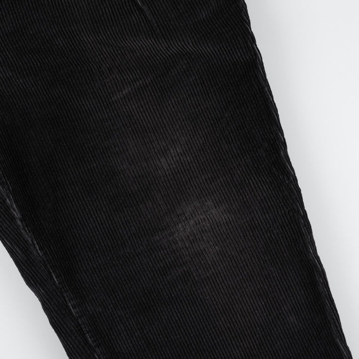 Ralph Lauren Chaps Two-pleat Corduroy Pants Men's Size 34 cotton black type Vintage Second Hand