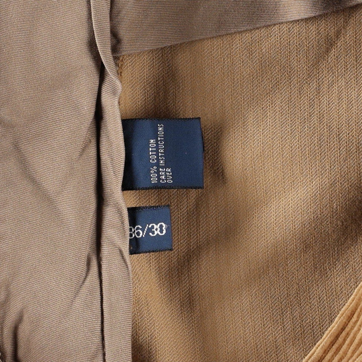 Ralph Lauren POLO by Ralph Lauren PRESTON PANT, men's corduroy pants, size W37. cotton brown type Vintage Second Hand