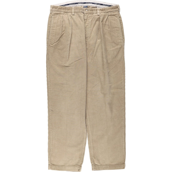 Ralph Lauren Polo Ralph Lauren ANDREW PANT Two-pleat corduroy pants, men's size W35 (approx.) cotton Beige type Vintage Second Hand