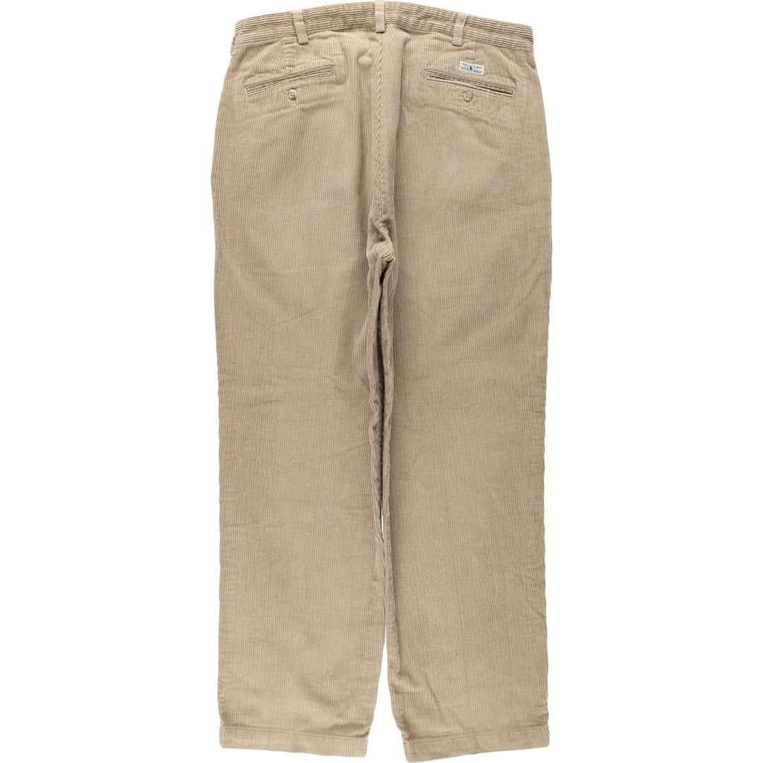 Ralph Lauren Polo Ralph Lauren ANDREW PANT Two-pleat corduroy pants, men's size W35 (approx.) cotton Beige type Vintage Second Hand