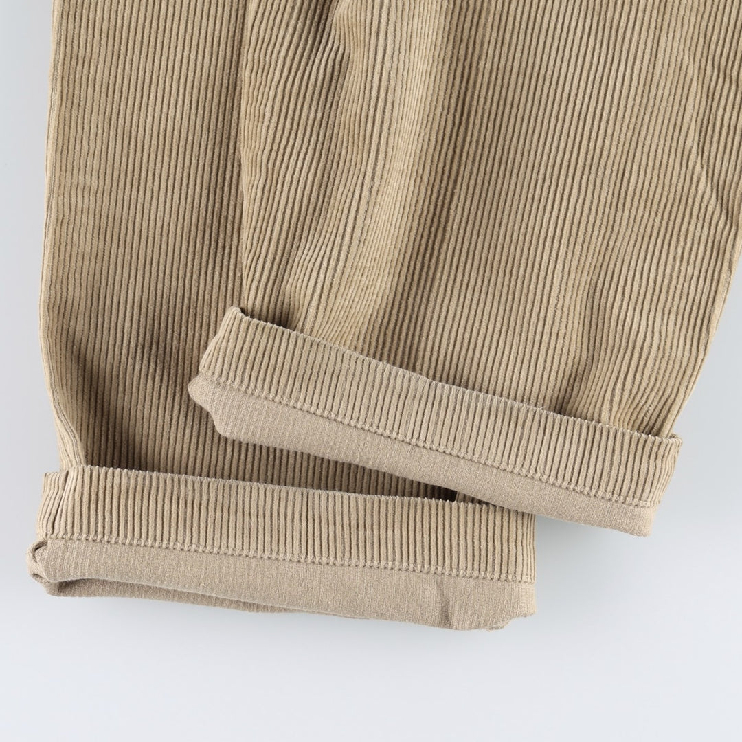 Ralph Lauren Polo Ralph Lauren ANDREW PANT Two-pleat corduroy pants, men's size W35 (approx.) cotton Beige type Vintage Second Hand