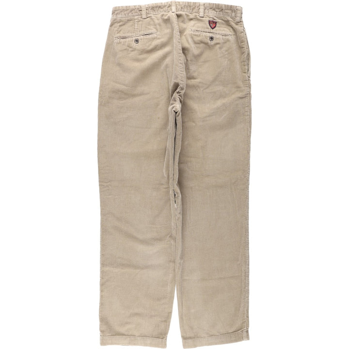 Ralph Lauren POLO GOLF Two-pleat Corduroy Pants, Men's, Size W34 cotton Beige type Vintage Second Hand