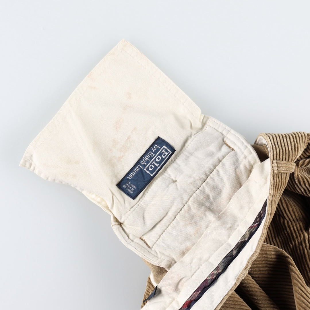 Ralph Lauren POLO by Ralph Lauren Corduroy Pants Men's W34 cotton brown type Vintage Second Hand
