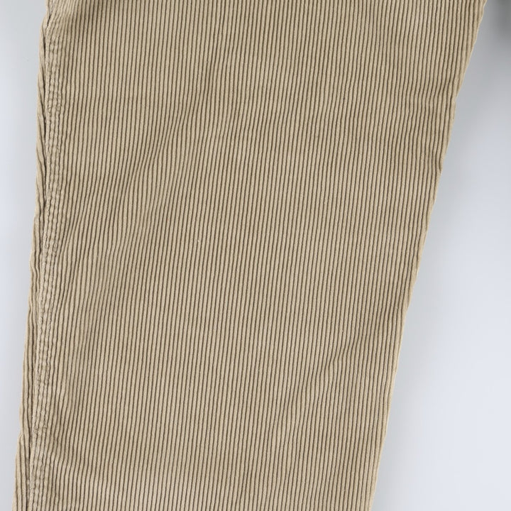 Ralph Lauren Chaps Two-pleat Corduroy Pants Men's Size W33 cotton Beige type Vintage Second Hand