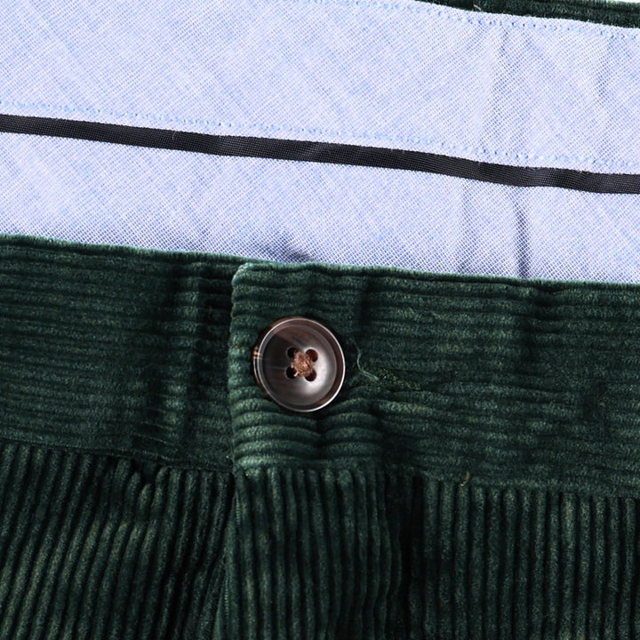 Ralph Lauren POLO RALPH LAUREN STRETCH CLASSIC FIT Corduroy Pants Men's Size 34 cotton Green type dark green Vintage Second Hand