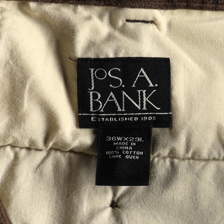 JOS. A. BANK corduroy pants, men's size W35 (approx.), zipper fly. cotton brown type Vintage Second Hand