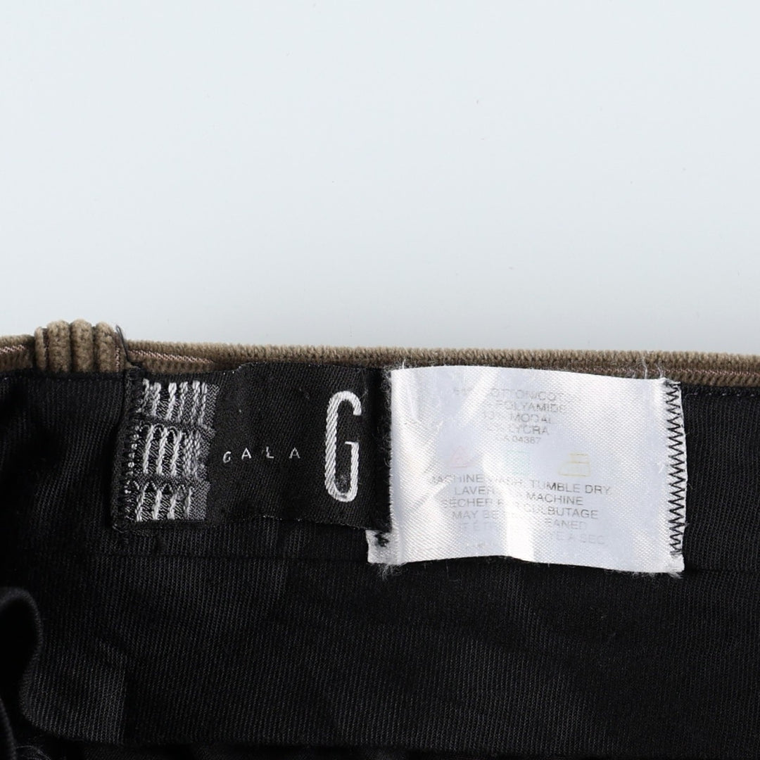 GALA Two-Pleat Corduroy Pants, Men's Size W37 (approx.) cotton brown type Vintage Second Hand