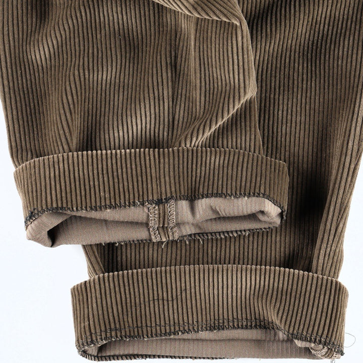 GALA Two-Pleat Corduroy Pants, Men's Size W37 (approx.) cotton brown type Vintage Second Hand