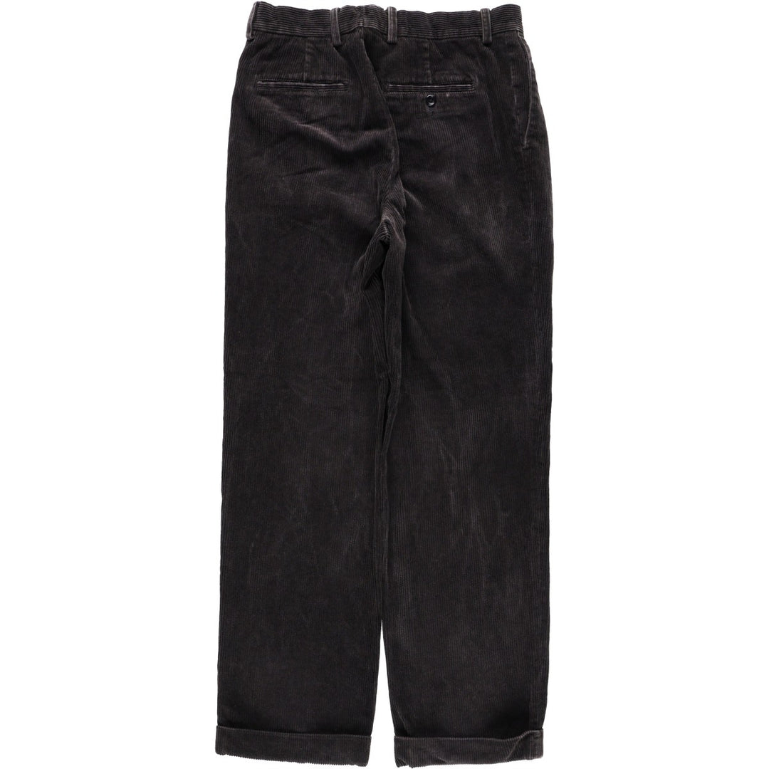 2000'S Banana Republic Smithfield Two-Pleat Corduroy Pants, Men's Size W33 (approx.) cotton Charcoal Vintage Second Hand