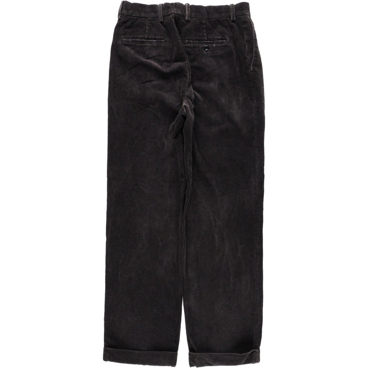 2000'S Banana Republic Smithfield Two-Pleat Corduroy Pants, Men's Size W33 (approx.) cotton Charcoal Vintage Second Hand