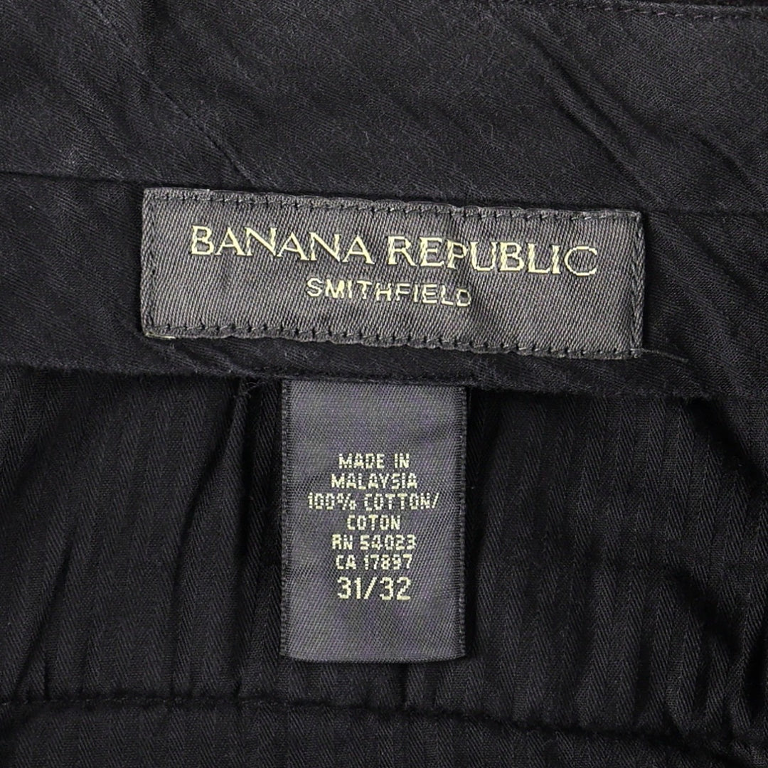 2000'S Banana Republic Smithfield Two-Pleat Corduroy Pants, Men's Size W33 (approx.) cotton Charcoal Vintage Second Hand