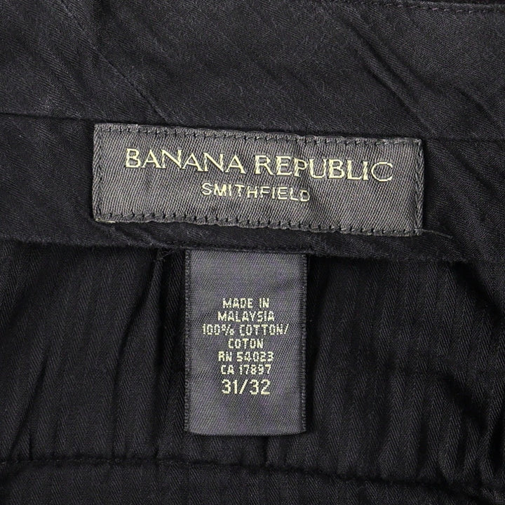 2000'S Banana Republic Smithfield Two-Pleat Corduroy Pants, Men's Size W33 (approx.) cotton Charcoal Vintage Second Hand