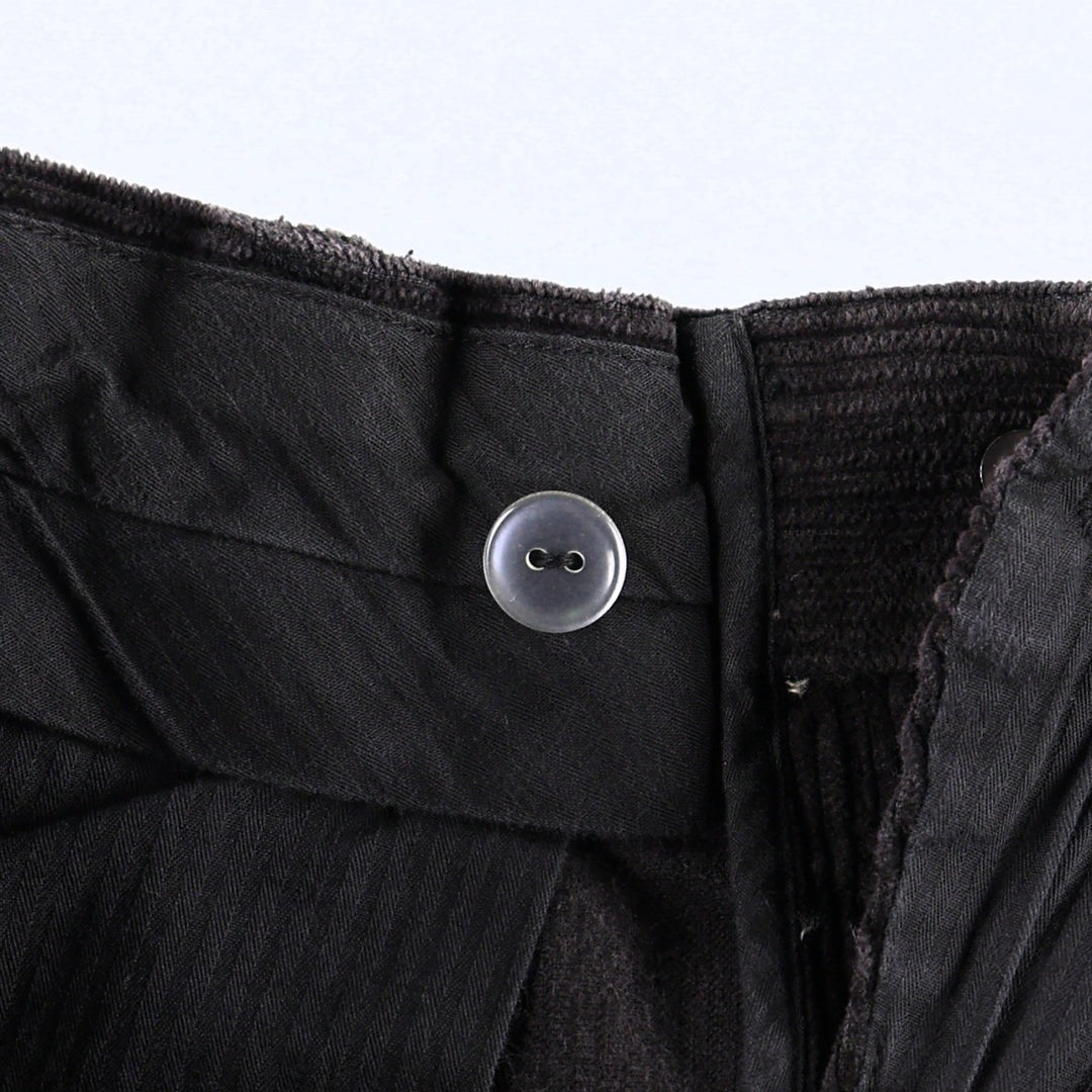 2000'S Banana Republic Smithfield Two-Pleat Corduroy Pants, Men's Size W33 (approx.) cotton Charcoal Vintage Second Hand