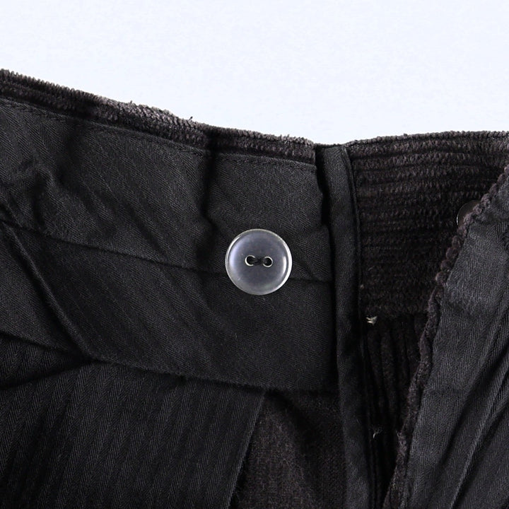 2000'S Banana Republic Smithfield Two-Pleat Corduroy Pants, Men's Size W33 (approx.) cotton Charcoal Vintage Second Hand