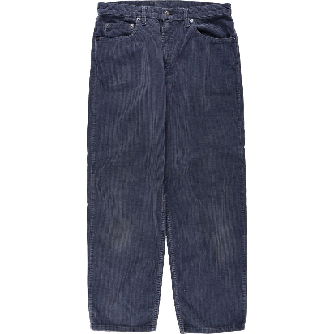 Levi's N318 Corduroy Pants, Made in Canada, Men's Size W34 (approx.), Vintage cotton navy blue type Vintage Second Hand