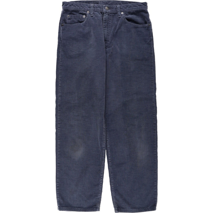 Levi's N318 Corduroy Pants, Made in Canada, Men's Size W34 (approx.), Vintage cotton navy blue type Vintage Second Hand