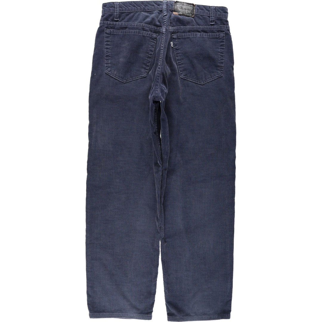 Levi's N318 Corduroy Pants, Made in Canada, Men's Size W34 (approx.), Vintage cotton navy blue type Vintage Second Hand