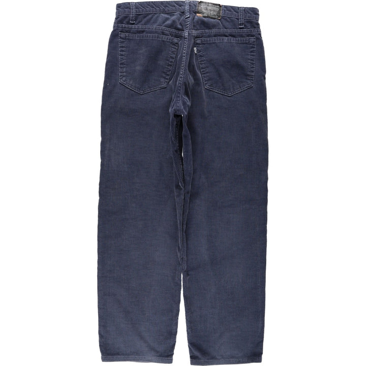 Levi's N318 Corduroy Pants, Made in Canada, Men's Size W34 (approx.), Vintage cotton navy blue type Vintage Second Hand