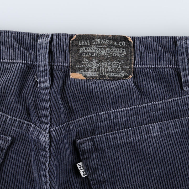 Levi's N318 Corduroy Pants, Made in Canada, Men's Size W34 (approx.), Vintage cotton navy blue type Vintage Second Hand