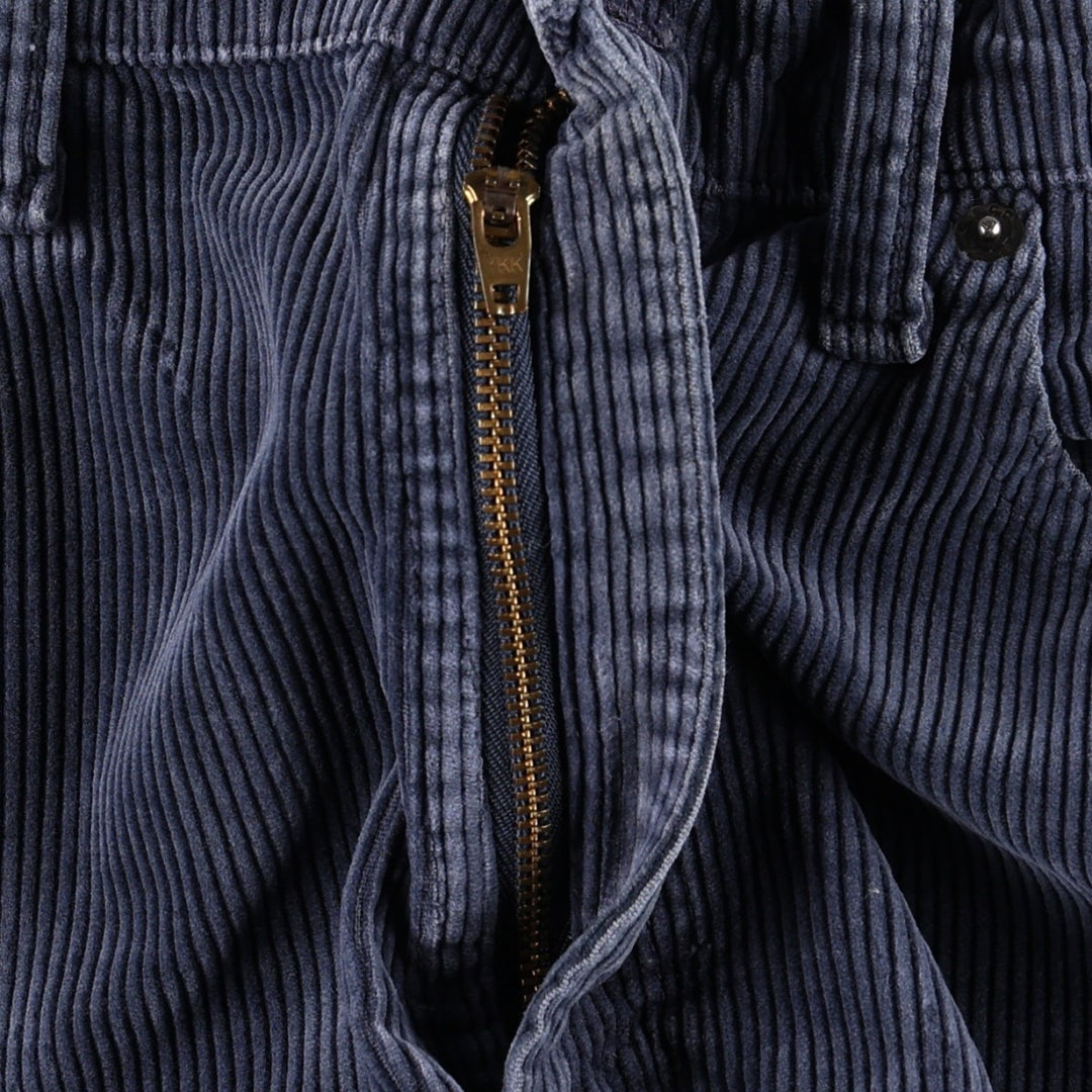 Levi's N318 Corduroy Pants, Made in Canada, Men's Size W34 (approx.), Vintage cotton navy blue type Vintage Second Hand