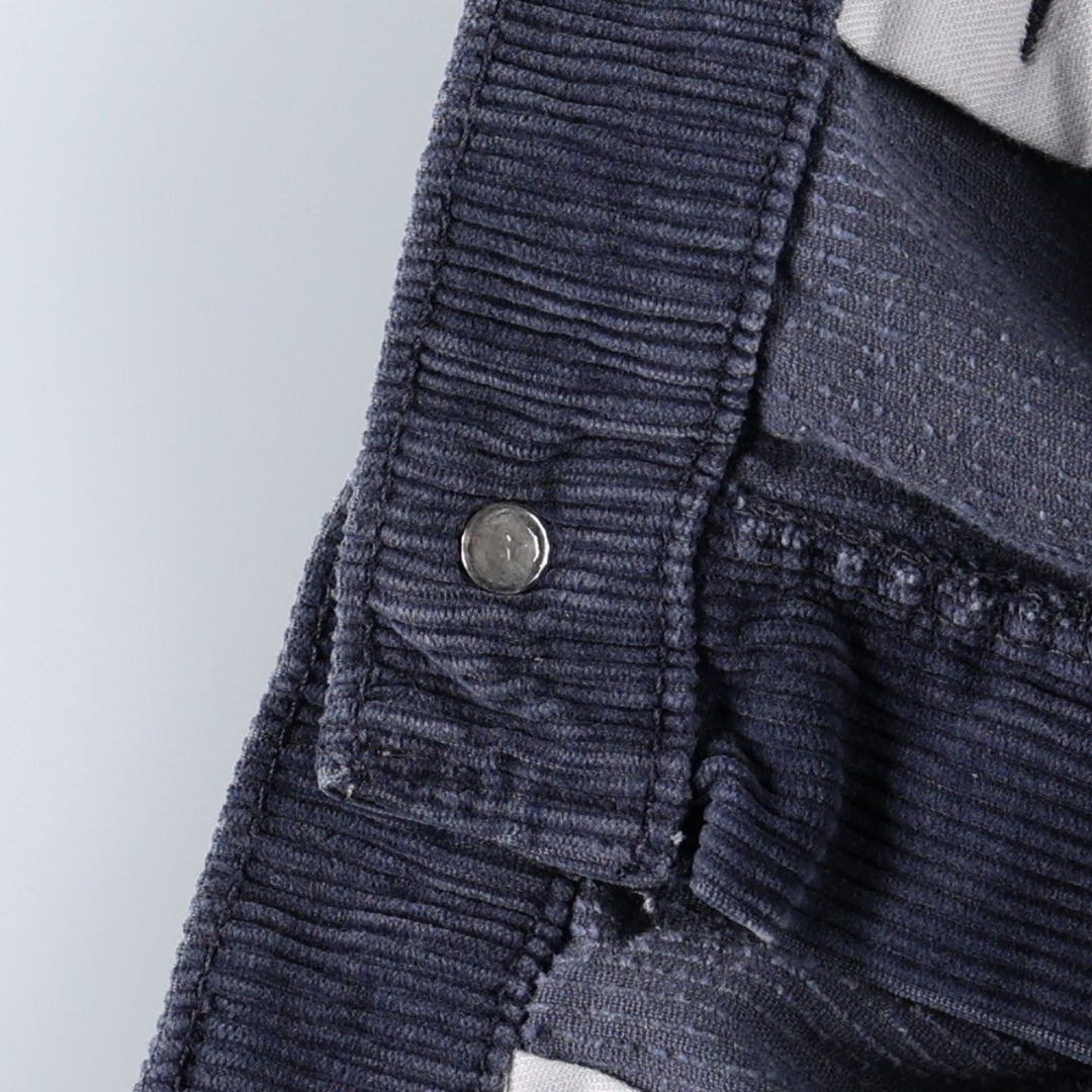 Levi's N318 Corduroy Pants, Made in Canada, Men's Size W34 (approx.), Vintage cotton navy blue type Vintage Second Hand