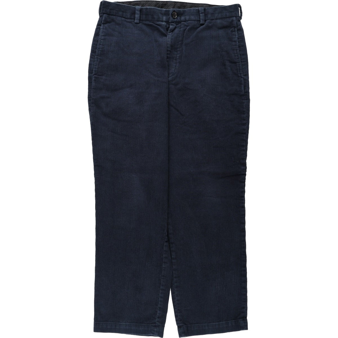 Brooks Brothers 346 Corduroy Pants, Men's W35 (approx.) cotton navy blue type Vintage Second Hand