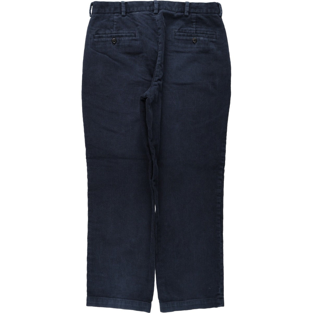 Brooks Brothers 346 Corduroy Pants, Men's W35 (approx.) cotton navy blue type Vintage Second Hand