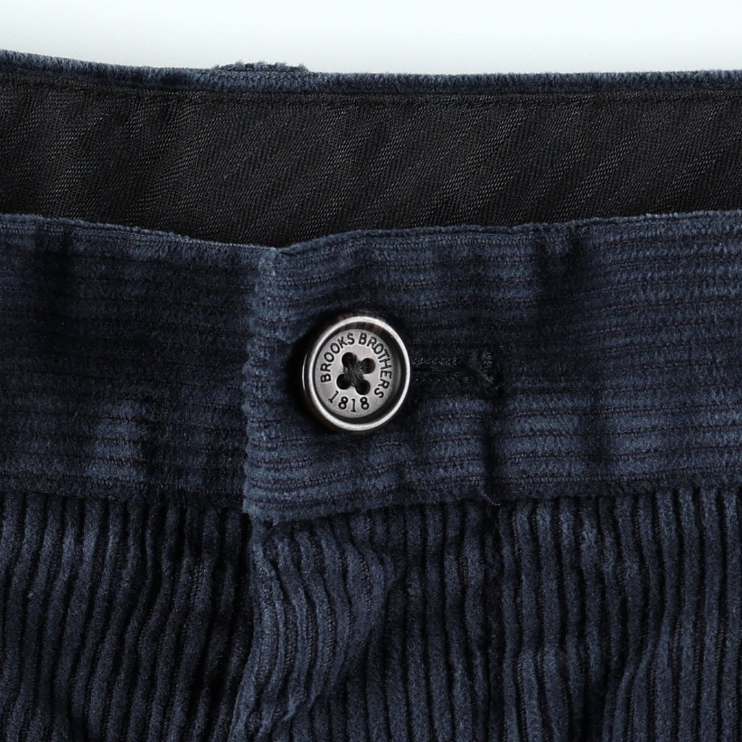 Brooks Brothers 346 Corduroy Pants, Men's W35 (approx.) cotton navy blue type Vintage Second Hand