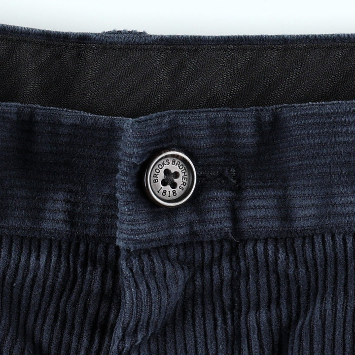 Brooks Brothers 346 Corduroy Pants, Men's W35 (approx.) cotton navy blue type Vintage Second Hand