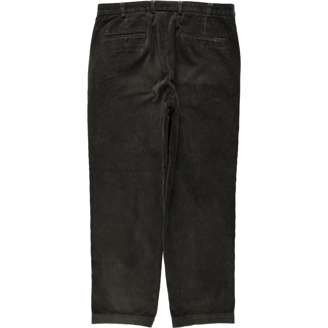 Brooks Brothers CLARK Corduroy Pants, Men's W37 (approx.) cotton Green type dark green Vintage Second Hand