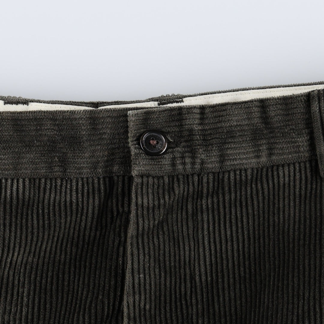 Brooks Brothers CLARK Corduroy Pants, Men's W37 (approx.) cotton Green type dark green Vintage Second Hand