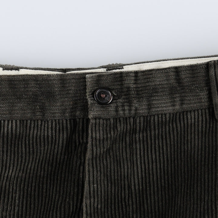 Brooks Brothers CLARK Corduroy Pants, Men's W37 (approx.) cotton Green type dark green Vintage Second Hand