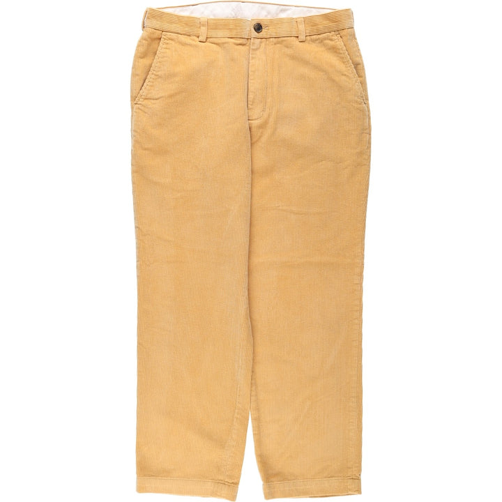 Brooks Brothers 346 Corduroy Pants, Men's W35 (approx.) cotton yellow type Vintage Second Hand