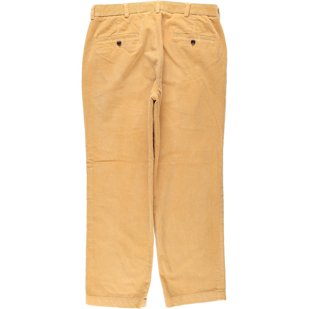 Brooks Brothers 346 Corduroy Pants, Men's W35 (approx.) cotton yellow type Vintage Second Hand