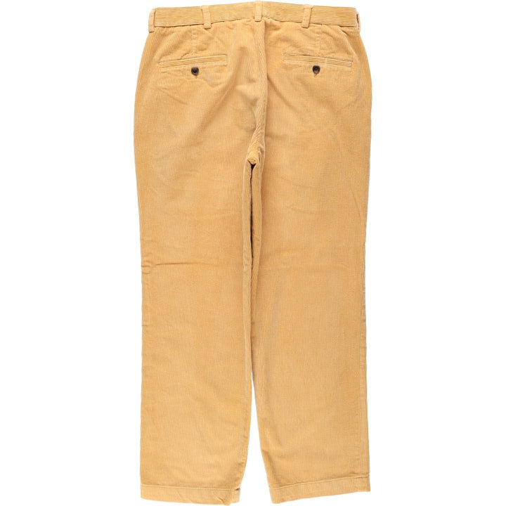 Brooks Brothers 346 Corduroy Pants, Men's W35 (approx.) cotton yellow type Vintage Second Hand