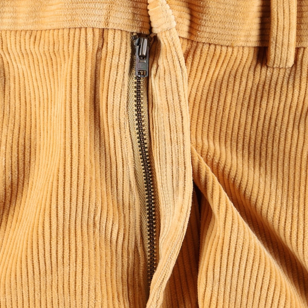 Brooks Brothers 346 Corduroy Pants, Men's W35 (approx.) cotton yellow type Vintage Second Hand