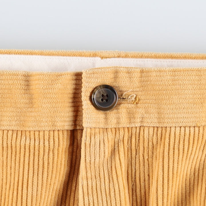 Brooks Brothers 346 Corduroy Pants, Men's W35 (approx.) cotton yellow type Vintage Second Hand