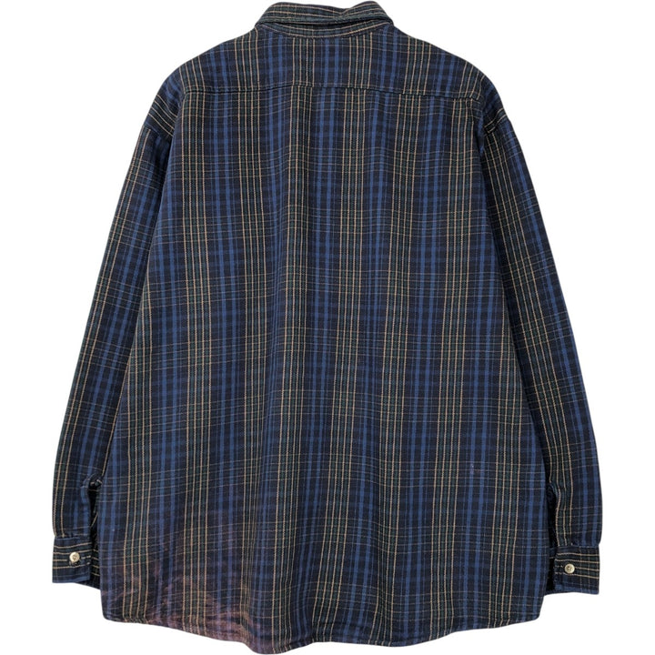 CODET Long-Sleeve Flannel Check Shirt, Men's XL (approx.), Vintage unclear blue type Vintage Second Hand