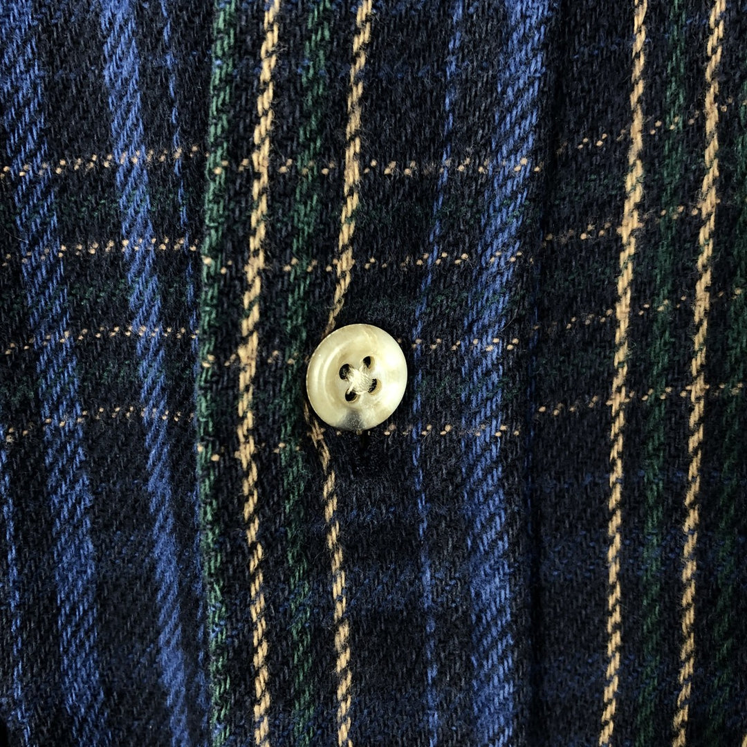 CODET Long-Sleeve Flannel Check Shirt, Men's XL (approx.), Vintage unclear blue type Vintage Second Hand