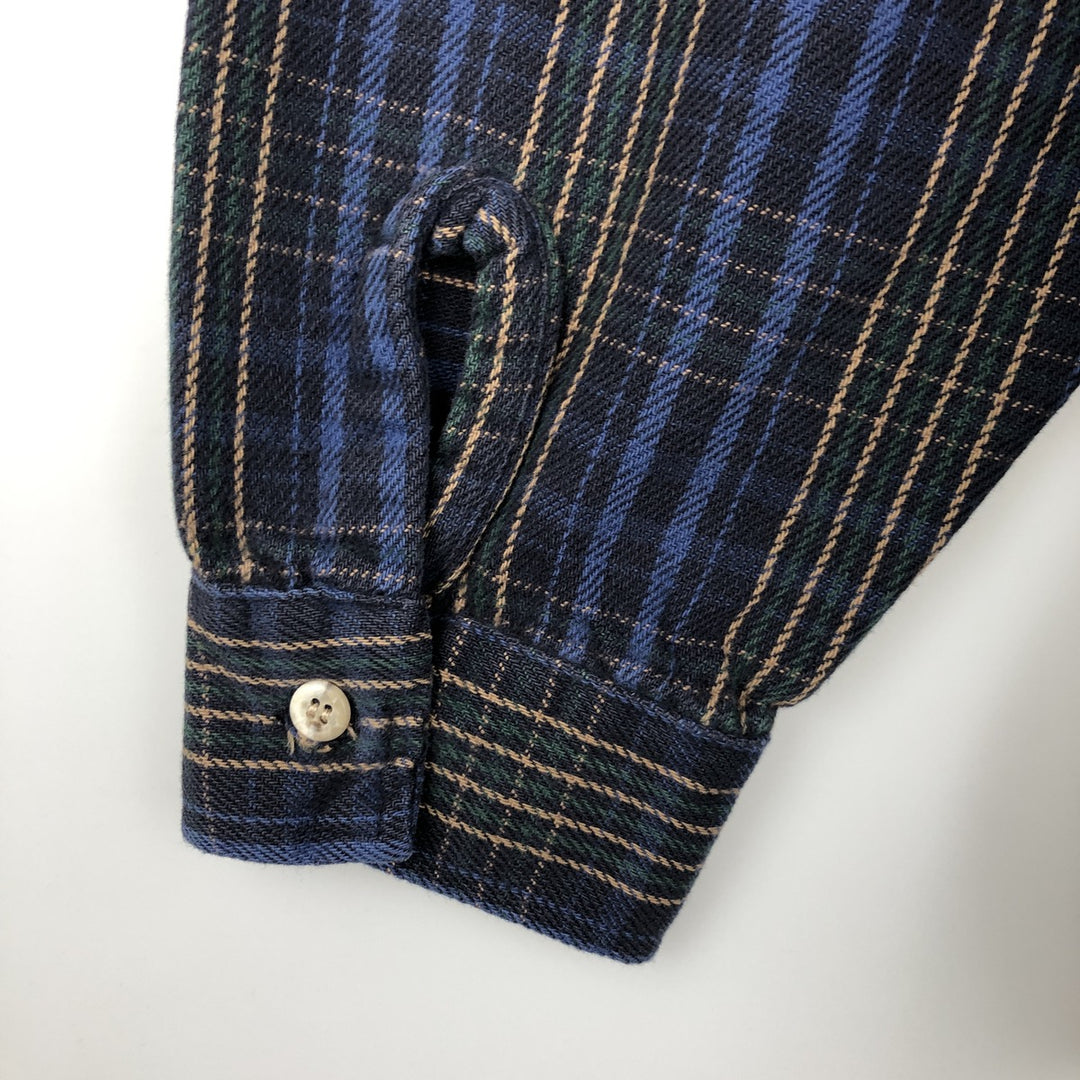 CODET Long-Sleeve Flannel Check Shirt, Men's XL (approx.), Vintage unclear blue type Vintage Second Hand