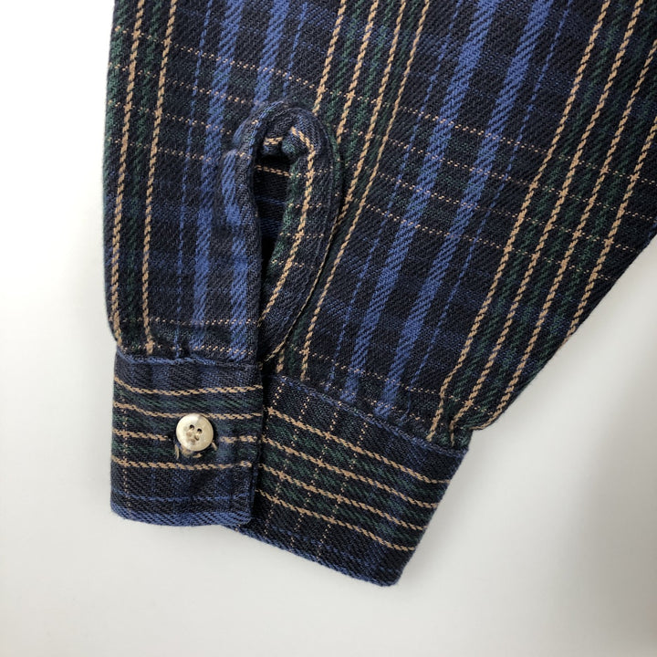CODET Long-Sleeve Flannel Check Shirt, Men's XL (approx.), Vintage unclear blue type Vintage Second Hand
