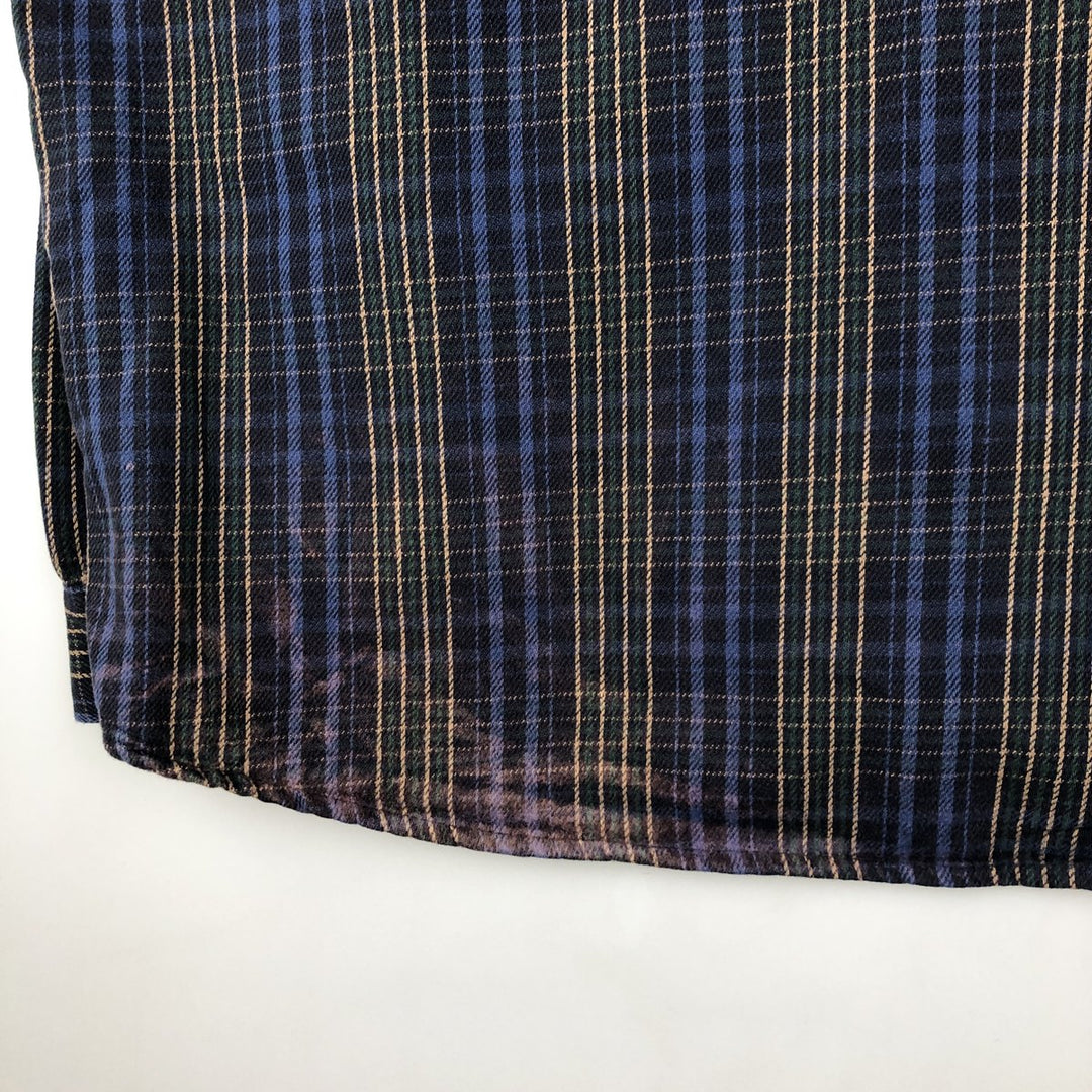 CODET Long-Sleeve Flannel Check Shirt, Men's XL (approx.), Vintage unclear blue type Vintage Second Hand