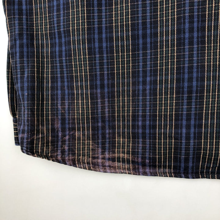 CODET Long-Sleeve Flannel Check Shirt, Men's XL (approx.), Vintage unclear blue type Vintage Second Hand