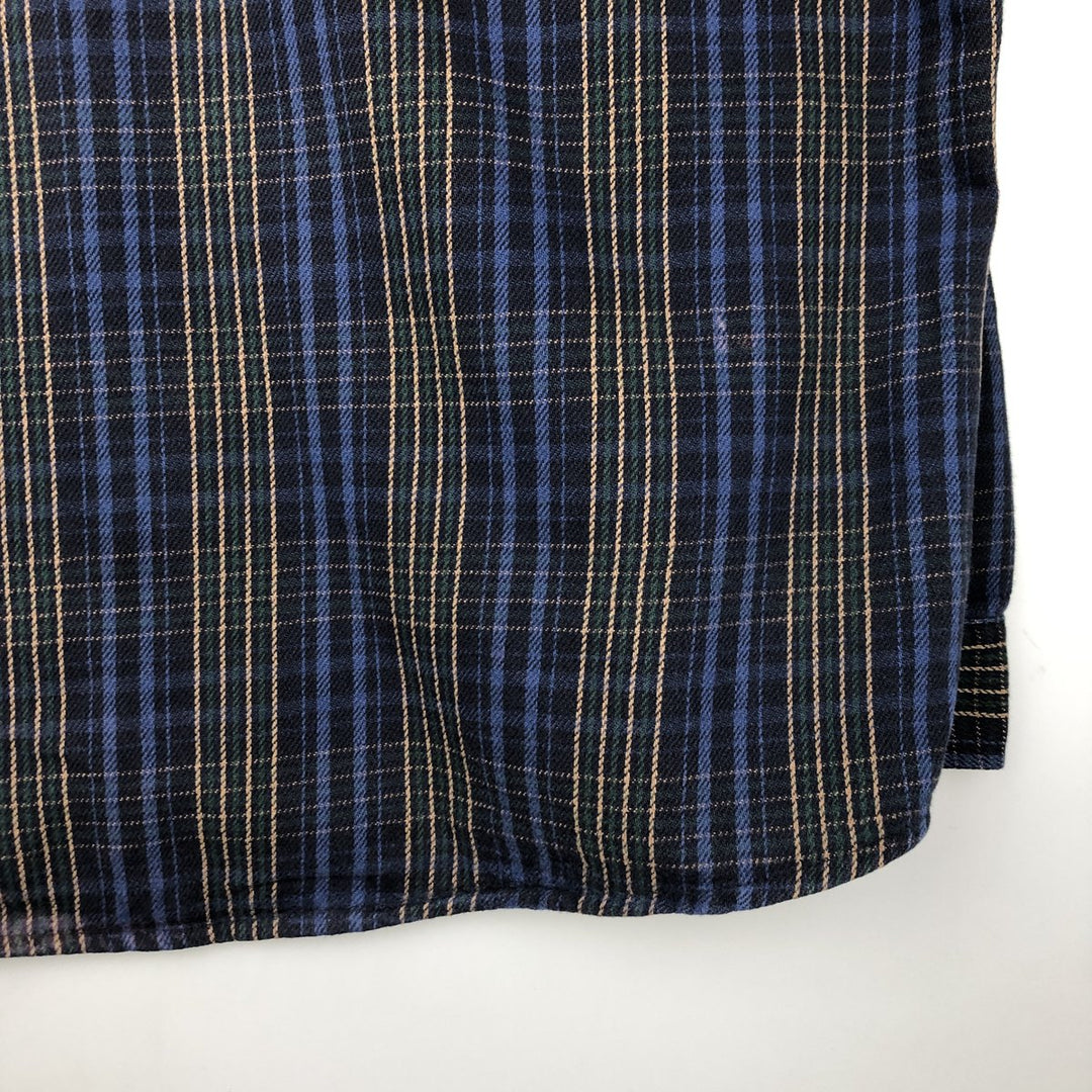 CODET Long-Sleeve Flannel Check Shirt, Men's XL (approx.), Vintage unclear blue type Vintage Second Hand